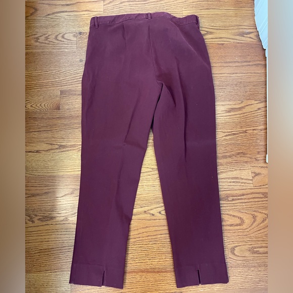 Brooks Brothers Side-Zip Stretch Cotton Pant Maroon - Picture 8 of 14